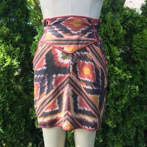 Urban Outfitters Boho Short Printed Pencil Skirt